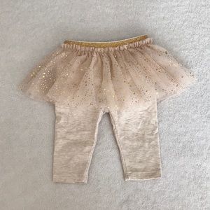 0-3 Months Gold & Tan Tutu w/ Pants .